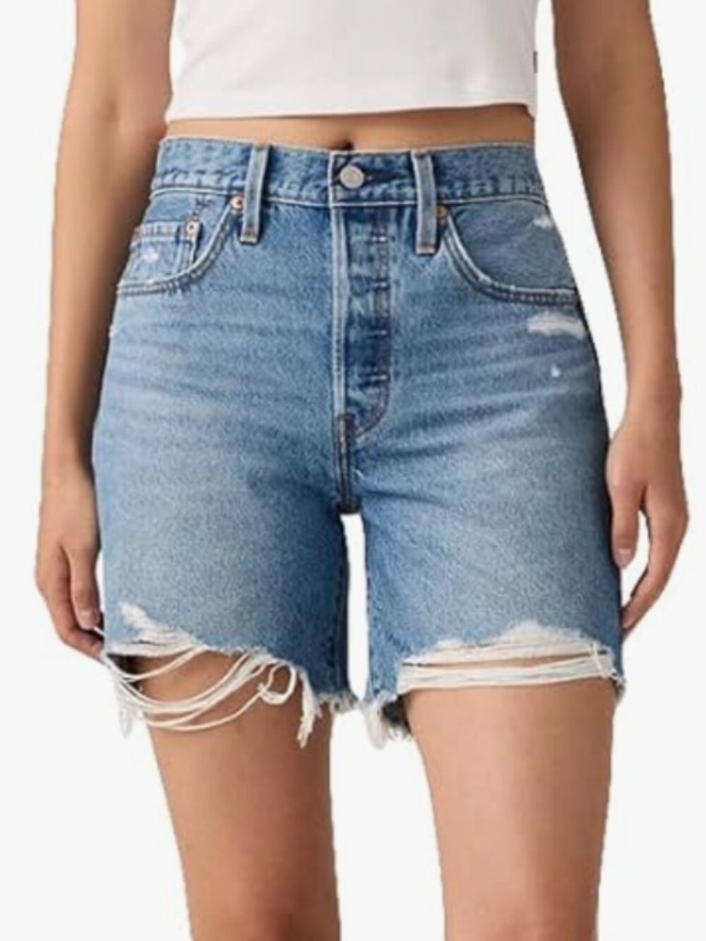 Perfect for Stampede! Levi's 501 Mid-thigh Shorts Medium Blue Size 31
